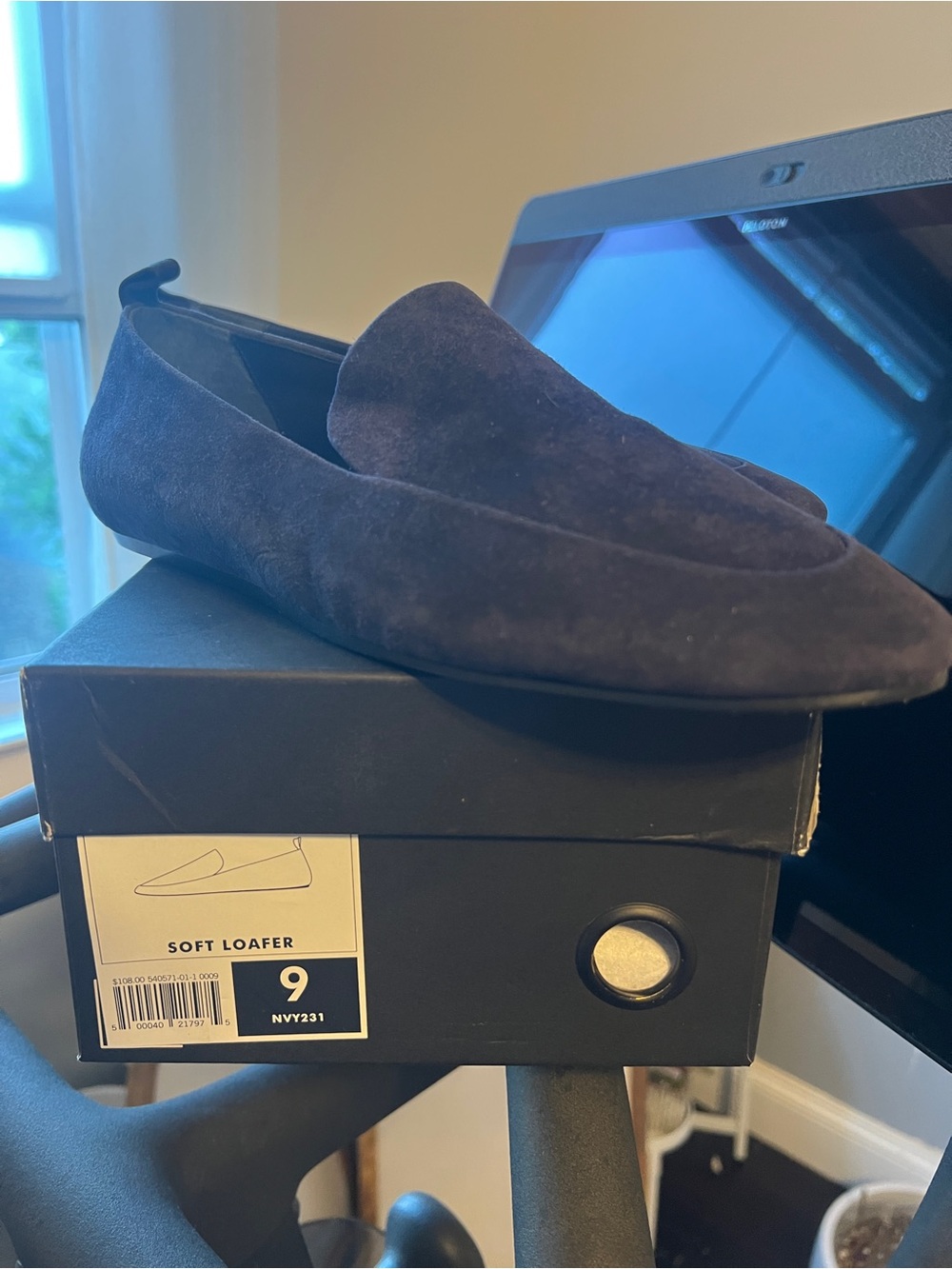 Banana Republic Navy Suede Loafers - Slip-On Flats